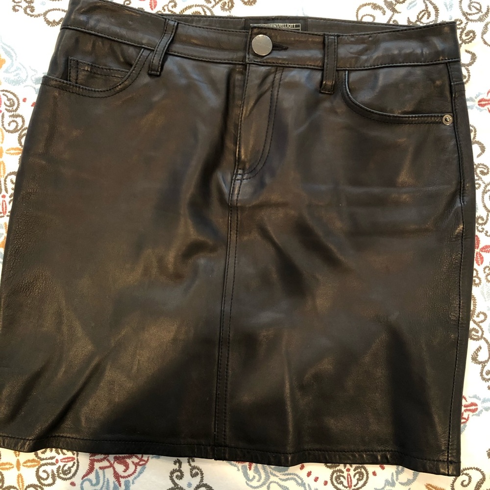 Current Elliot 5 pocket lambskin leather mini